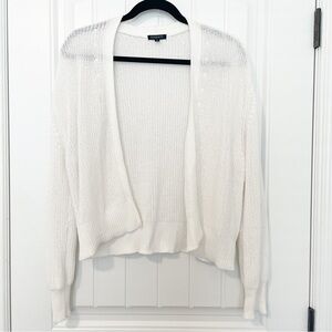 Dynamite White Knit Open Cardigan Sweater Size Medium